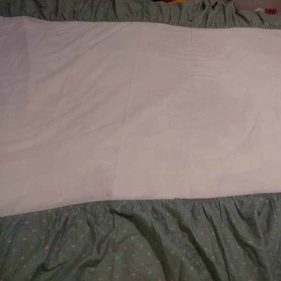 Sage Floral Twin Dust Ruffle Bed Skirt Complete 4 Corner Poly/cotton 14" Drop - Picture 3 of 11